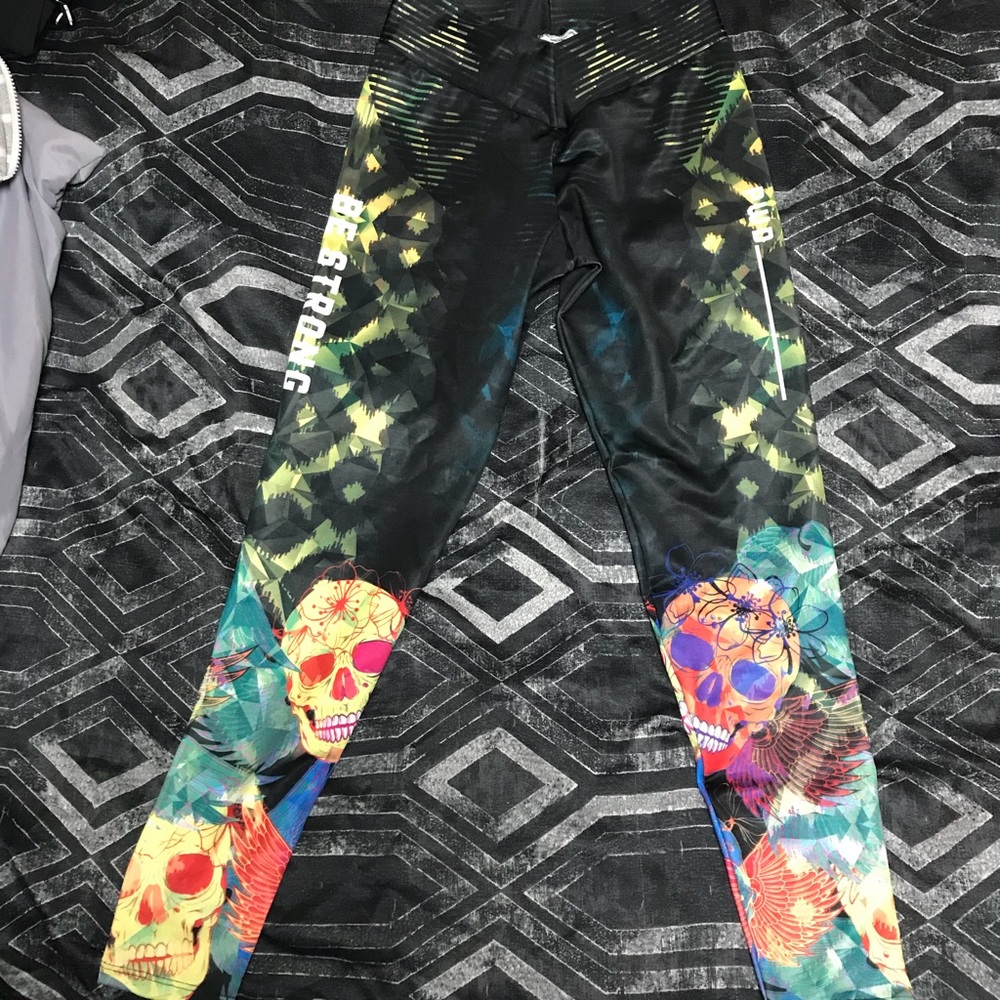 Women's BE STRONG athletic high waisted leggings